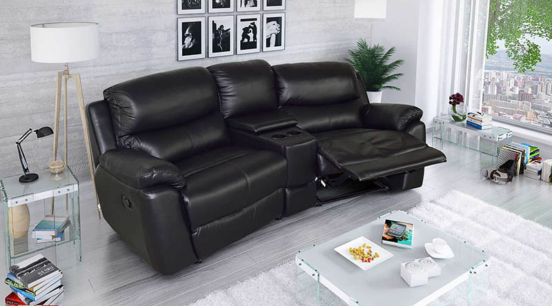 Skórzana sofa rozkładana z funkcją relaks California